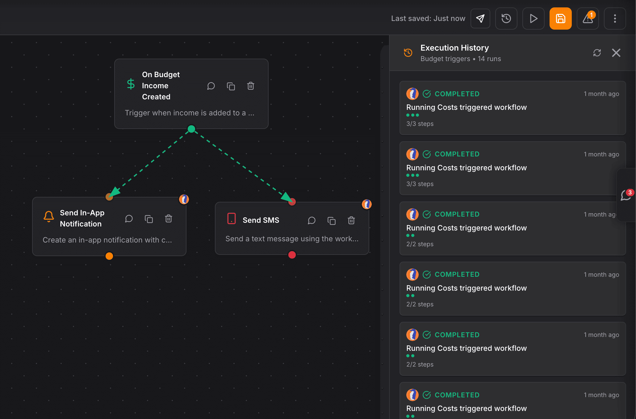 NinjaPipe workflow runs, history and execution details