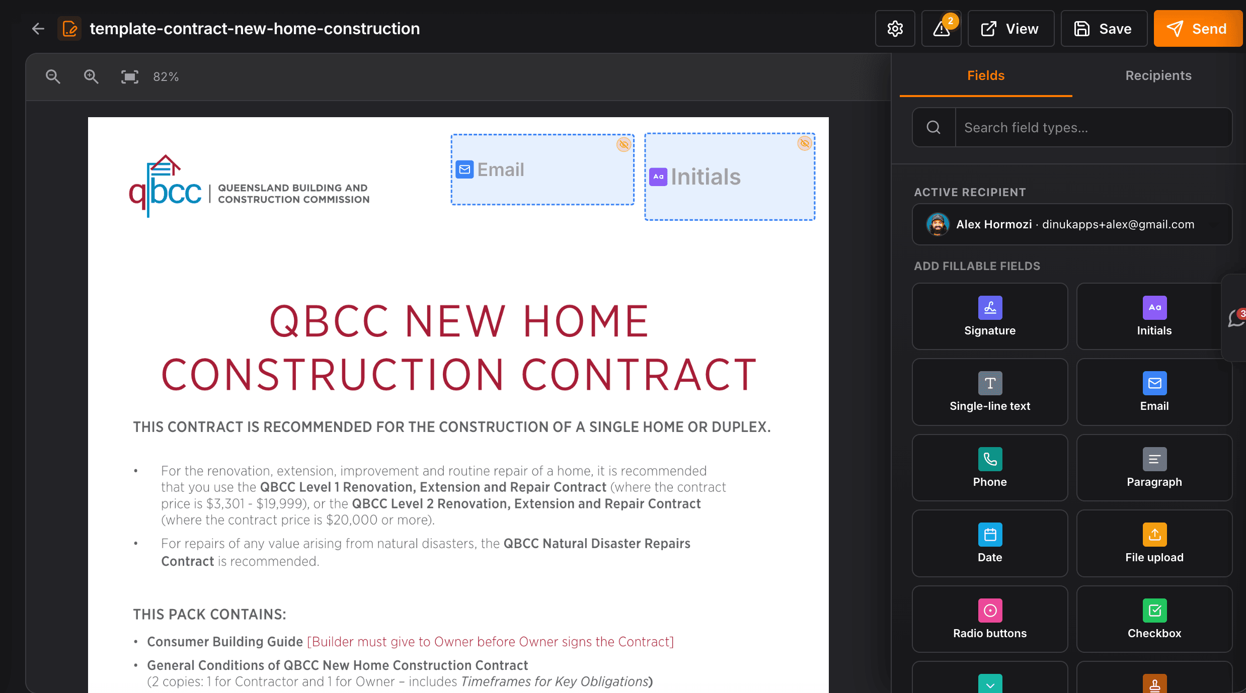Ninja DocSign e-signatures in NinjaPipe