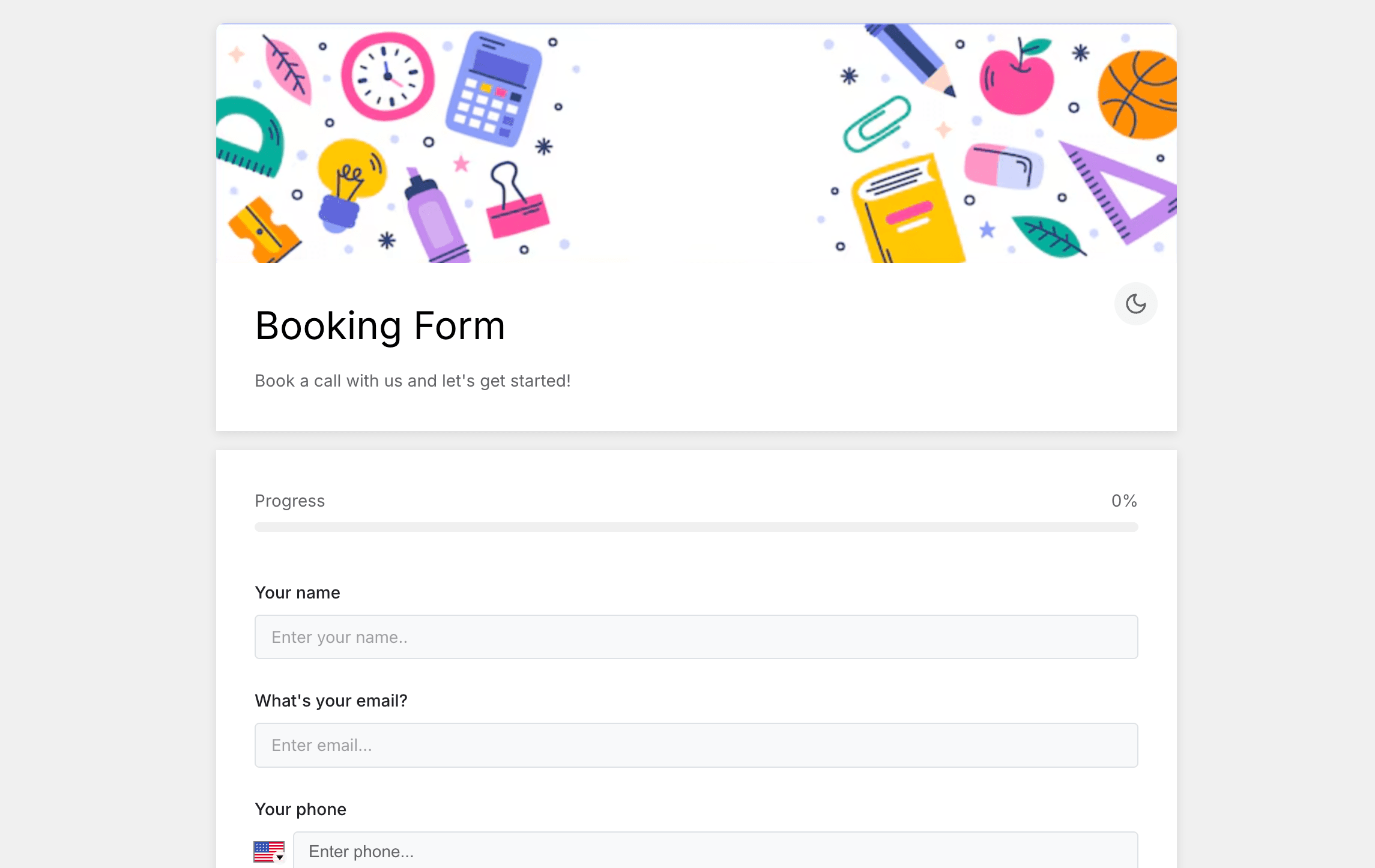 NinjaPipe form, layout blocks, images, and video