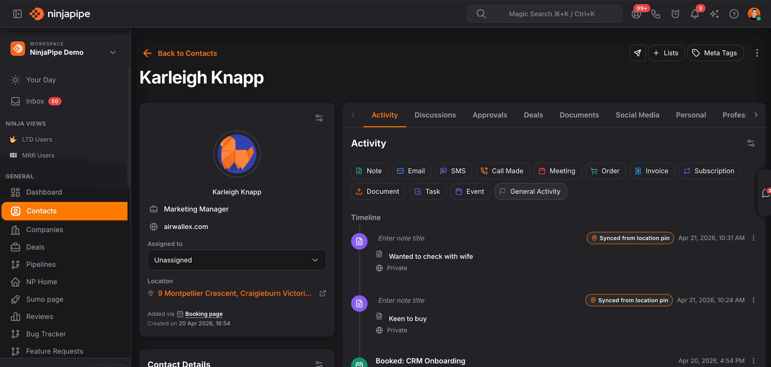 NinjaPipe scheduling, calendar, tasks, and workflows together